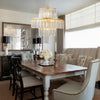 Modern Elegant Gold Semi-Flush Mount 4-Tier Crystal Round Chandeliers