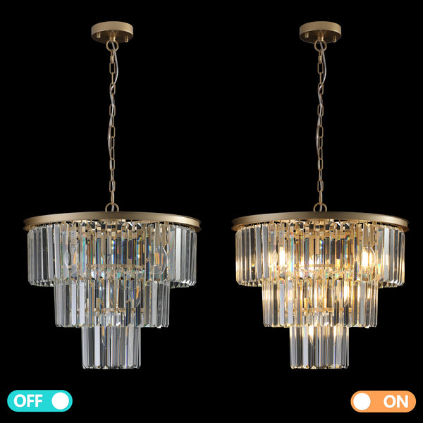 Unique Modern 3 Tiered Classic Luxury Crystal Chandeliers