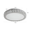 Modern Crystal Chandelier LED Flush Mount Round Ceiling Light