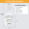 Elegant Modern Triple Raindrop Oval K9 Crystal Adjustable Chandeliers