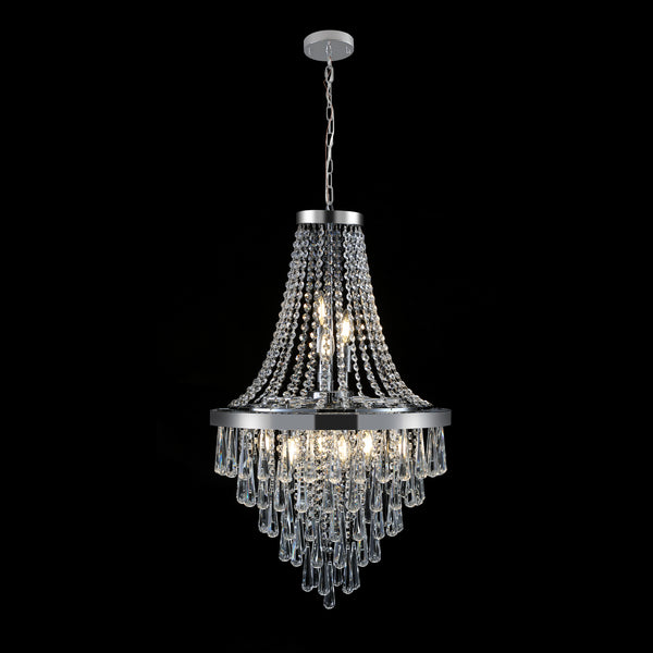 Luxury K9 Crystal Elegant Raindrop Design Classic Empire Style Chandeliers