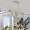 Luxury 8 Light Modern Crystal Oval Chandelier