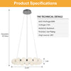 Modern Dimmable Integrated LED Round Pendant Lights with Bubble Acrylic Globe Shades