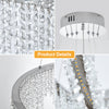 Elegant Modern Triple Raindrop Oval K9 Crystal Adjustable Chandeliers