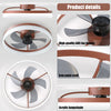 Modern Low Profile Multiple Colors 20" Ceiling Fans with LED and Remote Control