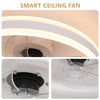 Modern Low Profile 20" Ceiling Fan with Light and Remote Control