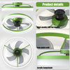 Modern Low Profile Multiple Colors 20" Ceiling Fans with LED and Remote Control