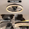 Dimmable LED Low Profile 20" Ceiling Fan with Remote Control and Reversible Blades Timer