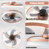 Modern Low Profile Multiple Colors 20" Ceiling Fans with LED and Remote Control