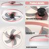 Modern Low Profile Multiple Colors 20" Ceiling Fans with LED and Remote Control