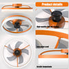 Modern Low Profile Multiple Colors 20" Ceiling Fans with LED and Remote Control