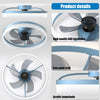 Modern Low Profile Multiple Colors 20" Ceiling Fans with LED and Remote Control