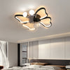 Low-Profile Flush Mount Black Butterfly Ceiling Fan with Lights Modern Dimmable Light APP & Remote Control