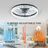 Dimmable LED Low Profile 20"Ceiling Fan with Reversible Blades Timer and Remote Control