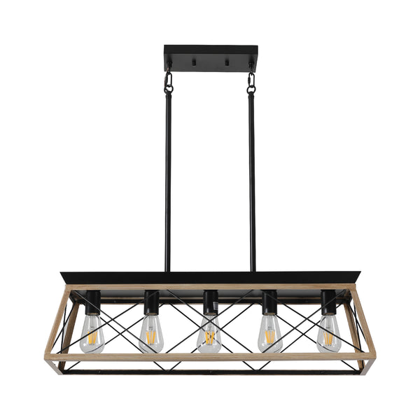 Rectangular Farmhouse Linear Island Pendent Lights