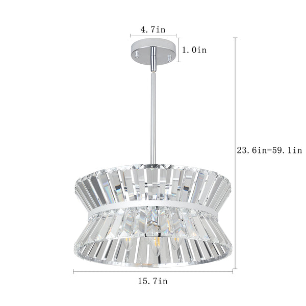 Luxury Round 4-Light Modern Crystal Chandeliers