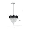 Modern Black Crystal Round Chandeliers