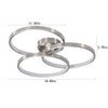 Contemporary Elegant Three-Ring Design Integrated LED Ceiling Light