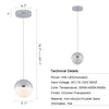 Satin Brass Gold Modern Pendant Lights with Transparent Crystal Globe