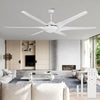 Modern Minimalist 100" Large Matte Black Ceiling Fan with Lights and Remote Control