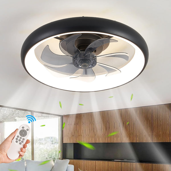 Dimmable LED 5 Blades 22" Ceiling Fan with Reversible Blades Timer and Remote Control