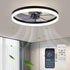 Modern Low Profile  20" Ceiling Fans with Light and Remote Control