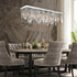 Modern Crystal Rectangular Linear Raindrop Chandeliers