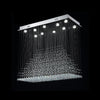 Modern Rectangular Base Pyramid Raindrop Crystal Ceiling Lights