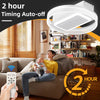 Modern 20" Flush Mount Bladeless Ceiling Fan with Dimmable Lights and Remote Control