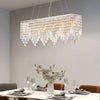 Modern Crystal Rectangular Linear Raindrop Chandeliers