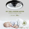 Dimmable LED 5 Blades 22" Ceiling Fan with Reversible Blades Timer and Remote Control