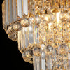 Modern K9 Crystal Flush Mount Chandelier 3-Tier Round Crystal Chandeliers