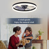 Modern Low Profile  20" Ceiling Fans with Light and Remote Control