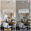 Modern Crystal Rectangular Linear Raindrop Chandeliers