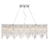 Modern Crystal Rectangular Linear Raindrop Chandeliers