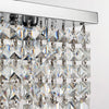 Modern Crystal Rectangular Linear Raindrop Chandeliers